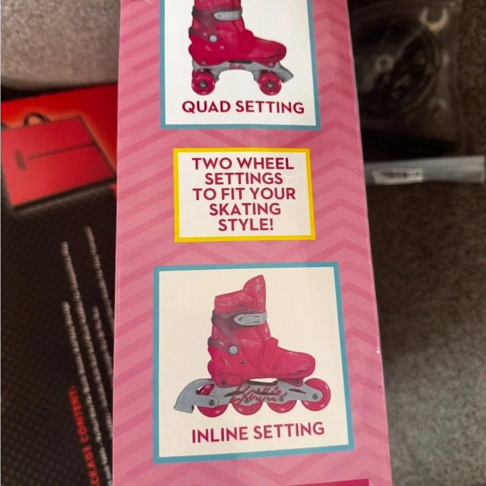 Barbie Pink & Gray 2-in-1 Light-Up Roller Skates
